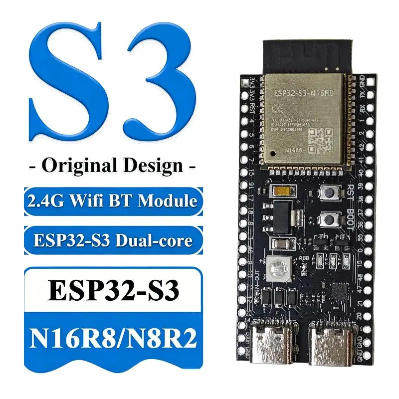ESP32-S3 Dual Core Dev Board | WiFi & Bluetooth 5 | 240MHz Microcontroller Dev Board Qme