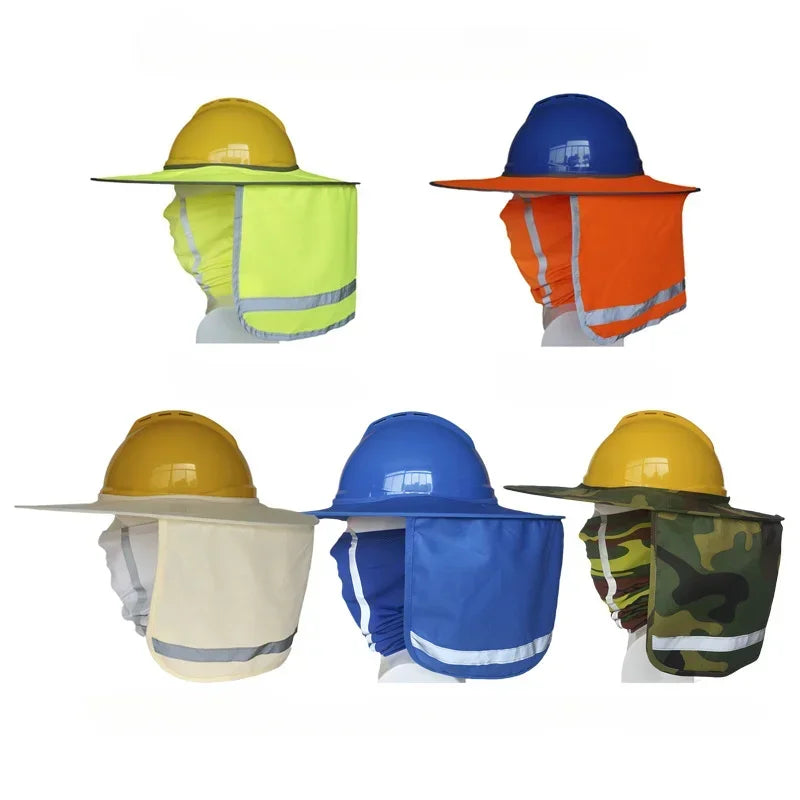 High Visibility Mesh Sun Neck Shield for Safety Hard Hats Hard Hat Neck Shield Qme royal blue