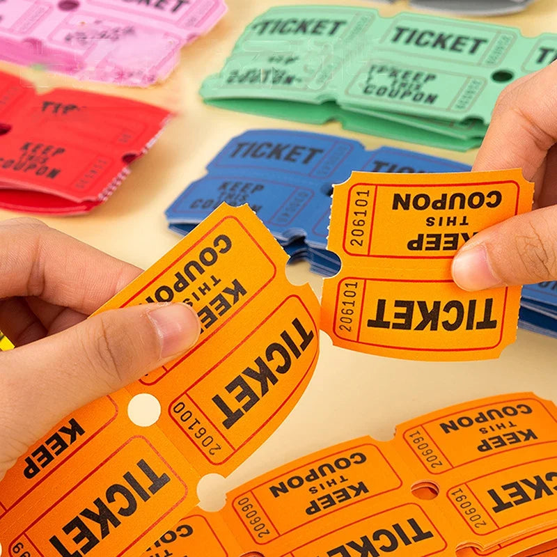 100 Raffle Tickets for Classroom, Party & Event Lotteries Raffle Tickets Qme