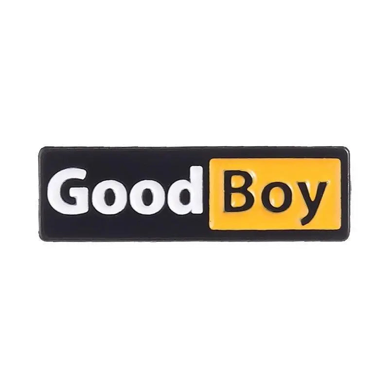 Good Boy Girl Identity Enamel Pin – Unisex Fashion Accessory Enamel Lapel Pin Qme A2