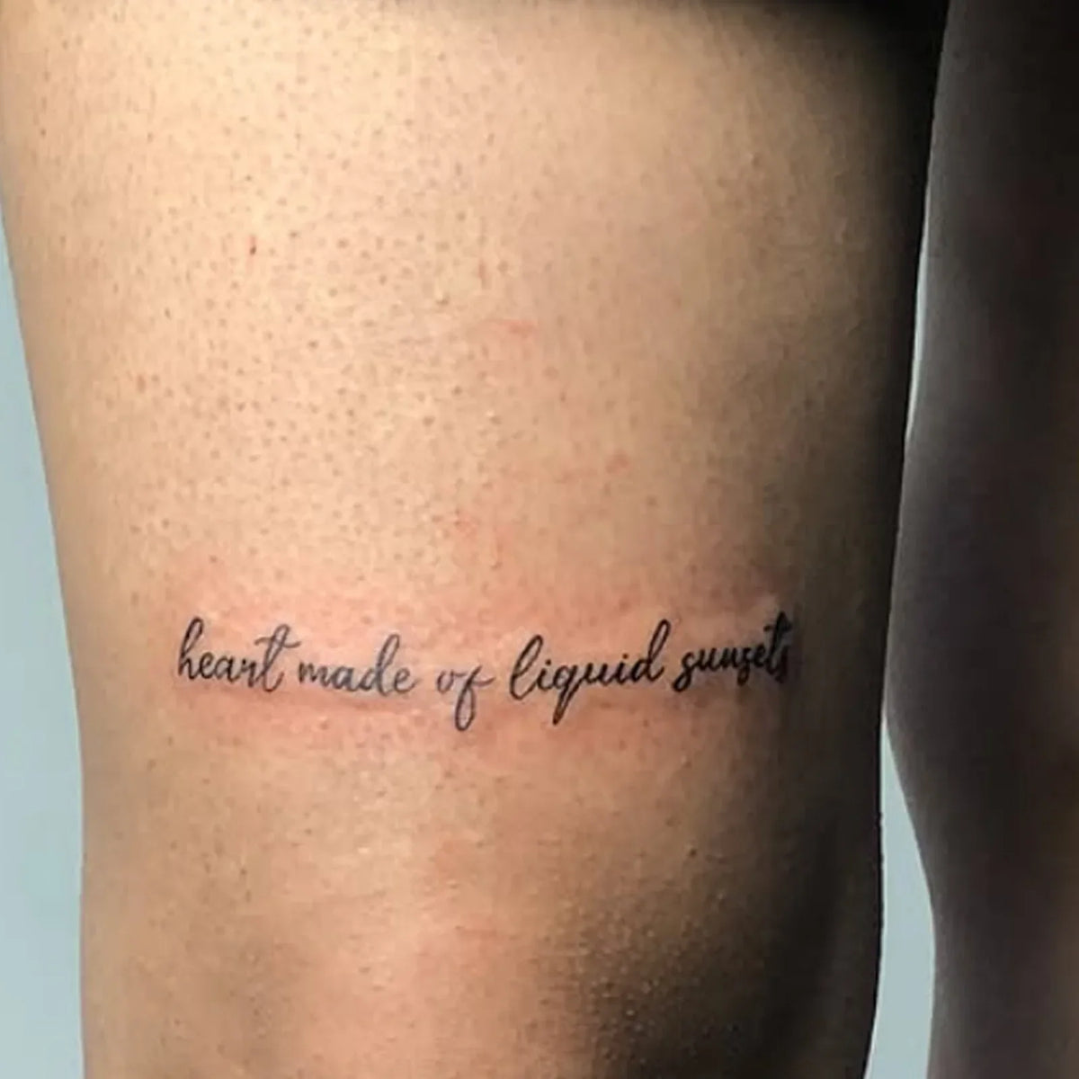 Liquid Sunsets Heart Temporary Tattoo Sticker – Waterproof Temporary Tattoo Sticker Qme