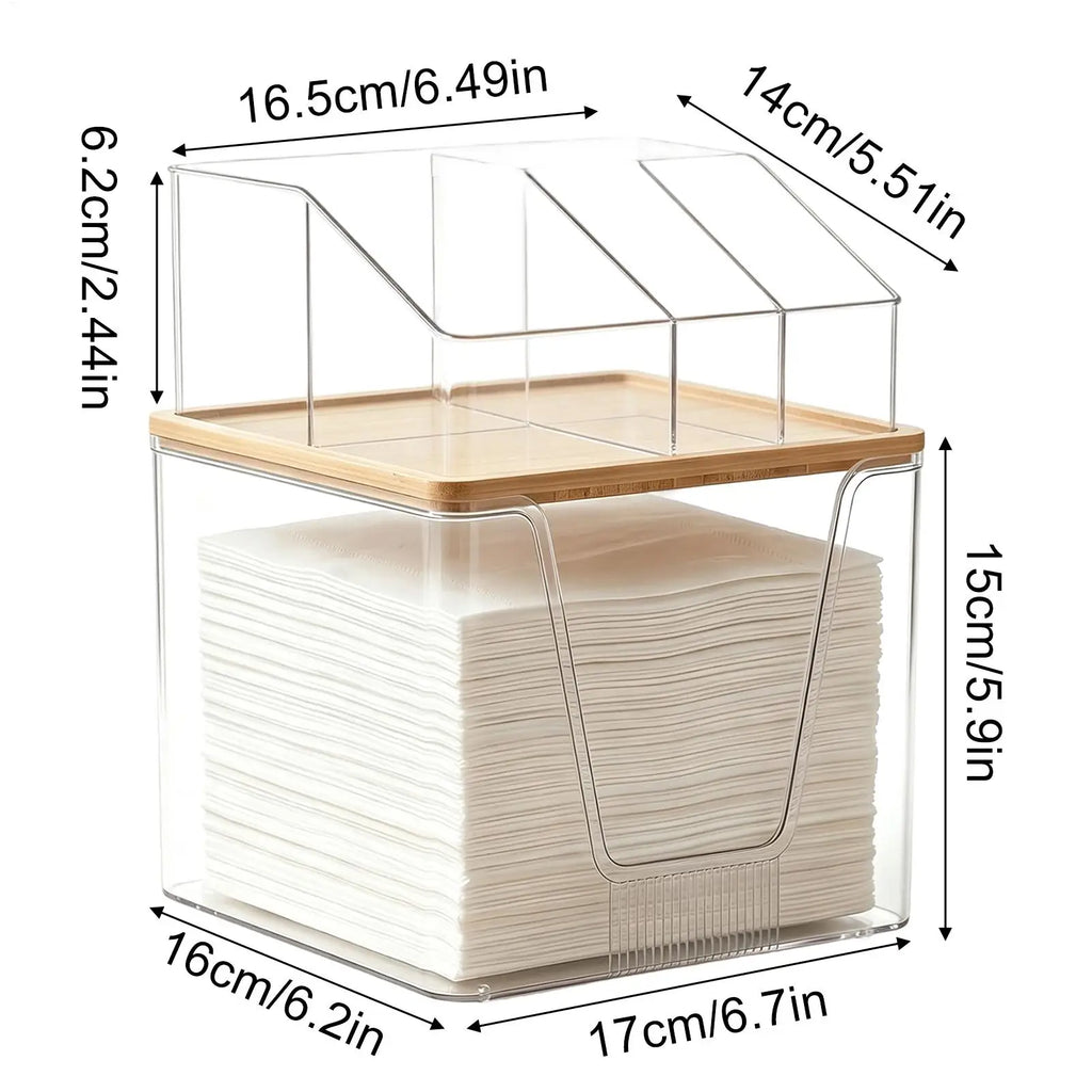 2-Layer Acrylic Clear Skincare & Makeup Organizer Case Acrylic Makeup Organizer Qme