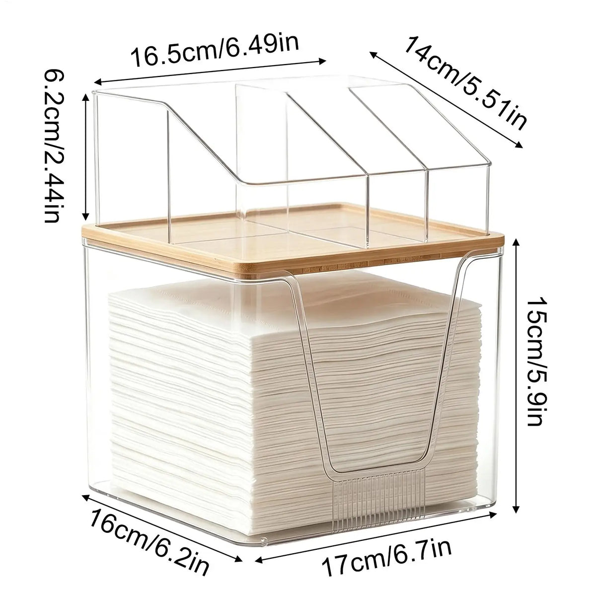 2-Layer Acrylic Clear Skincare & Makeup Organizer Case Acrylic Makeup Organizer Qme