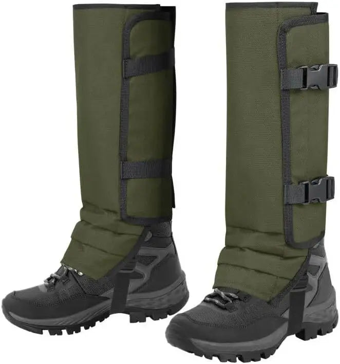 Breathable Snake Guard Leg Covers – Oxford Cloth, Adjustable Outdoor Leg Guards Qme green