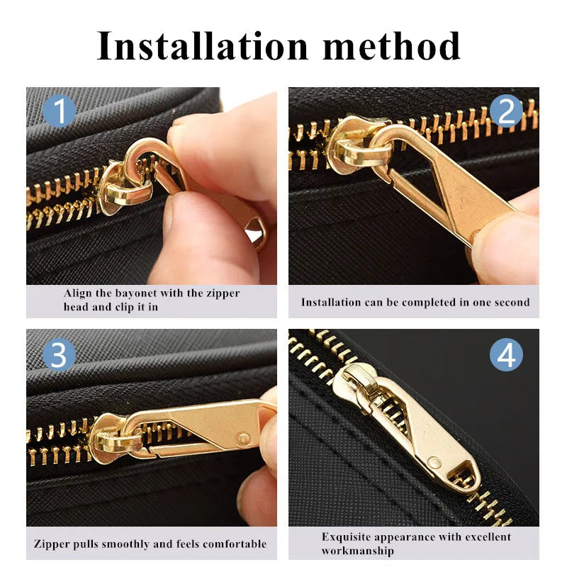 Universal Metal Zipper Puller Repair Kit – DIY Slider 10 Pcs Zipper Repair Kit Qme