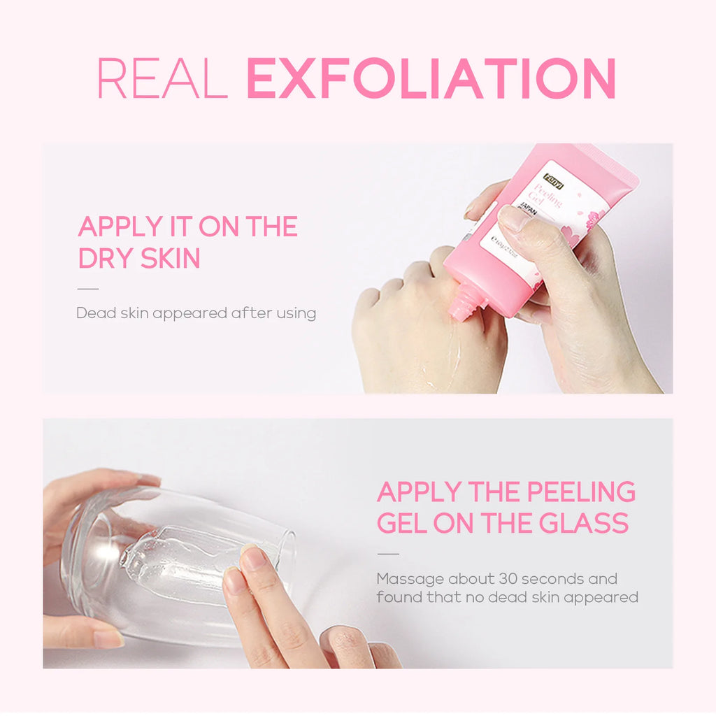 Cherry Blossom Exfoliating Gel – Face & Body Scrub 60g Facial Exfoliating Gel Qst