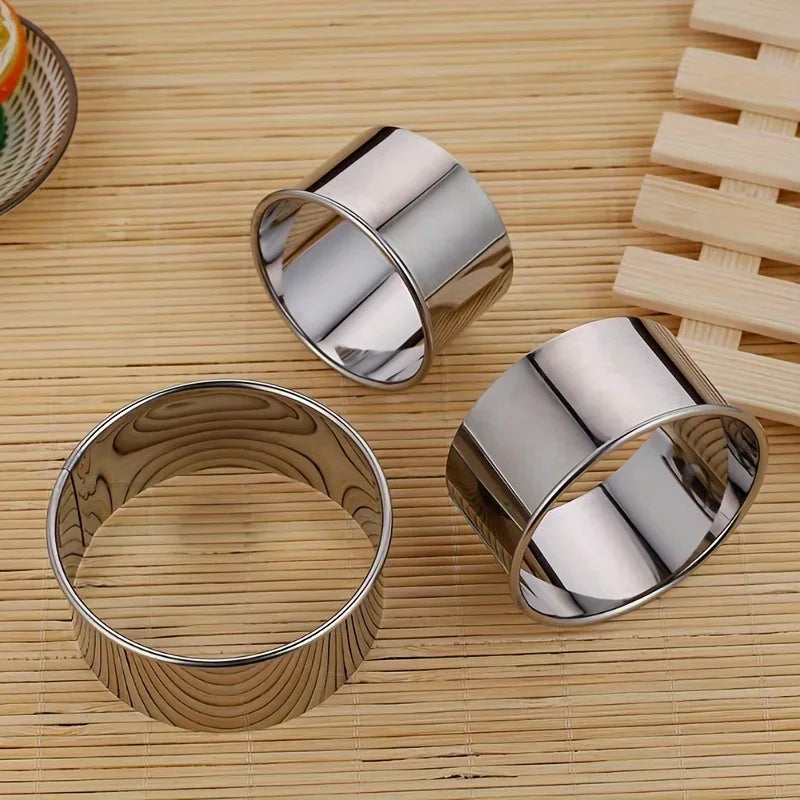 Stainless Steel Round Dumpling & Biscuit Cutter Mould Set Dough Cutter Mould Qme