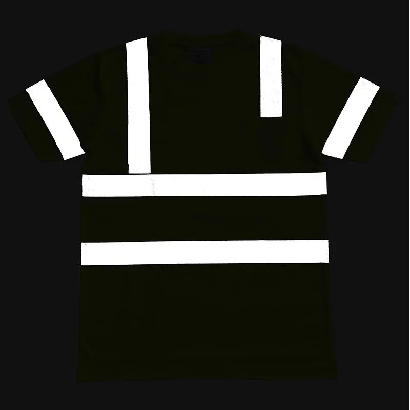 Men's Quick Dry Hi-Vis Reflective Safety Work T-Shirt Safety Work T-Shirt Qme