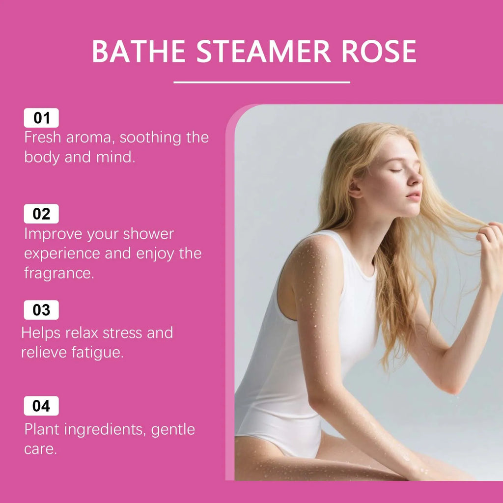 OceAura Rose Shower Steamers – Aromatherapy Home Spa Set Shower Steamers Qst
