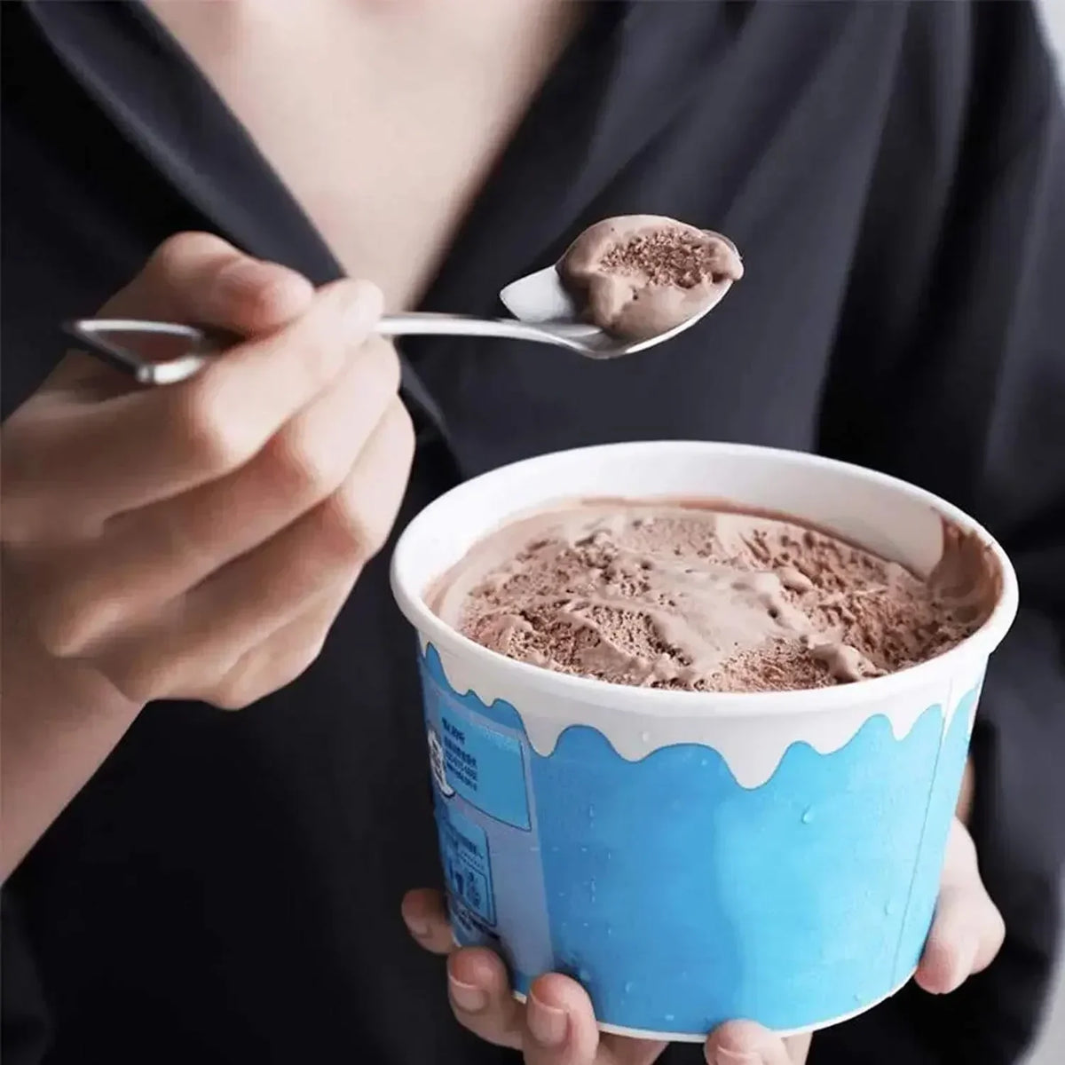 Stainless Steel Ice Cream Dessert Spoon Set – 5 Colors, 4 Pcs Dessert Spoon Set Qme