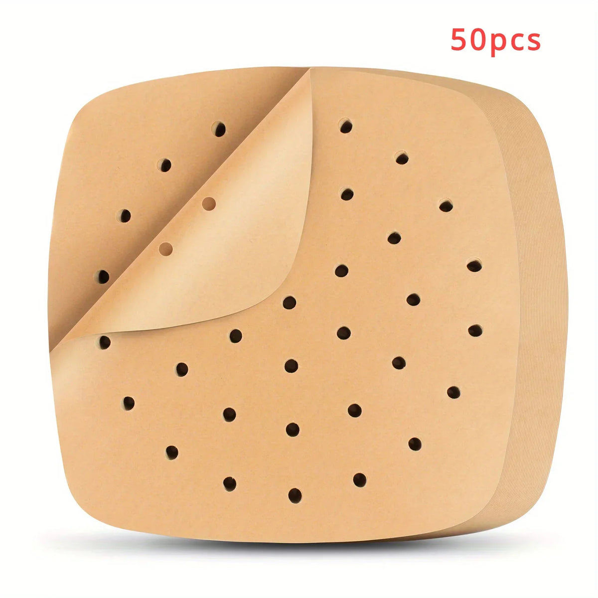 Square Disposable Air Fryer Parchment Liners – Perforated Sheets Air Fryer Liners Qme