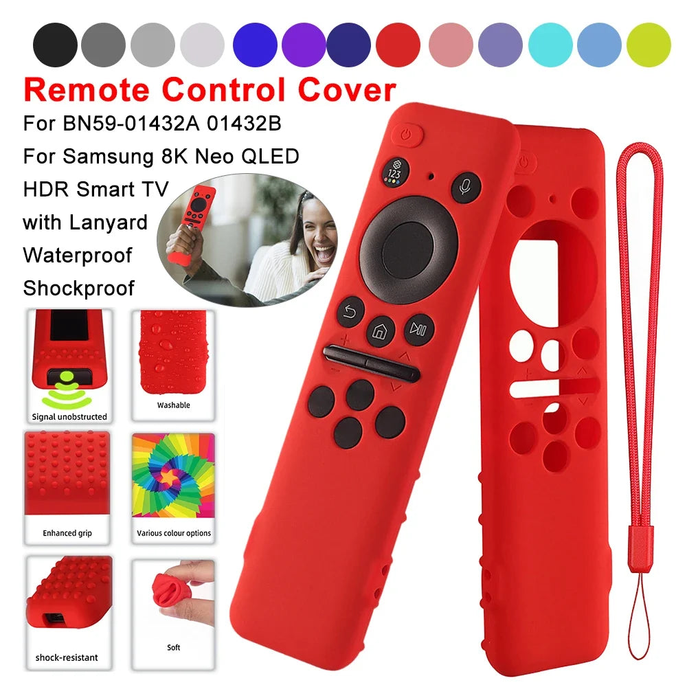 Silicone Remote Cover for Samsung Neo QLED BN59-01432A/B Remote Control Cover Qme