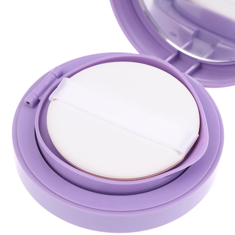 Air Cushion Foundation Case with Mirror & Puff | DIY Compact Makeup Compact Case Qst