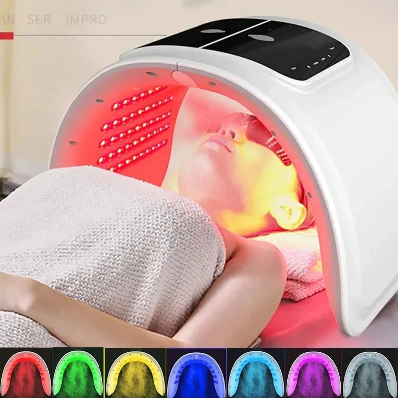7-Color LED Face Mask PDT Skin Rejuvenation SPA Spray Device LED Skin Care Device Qst