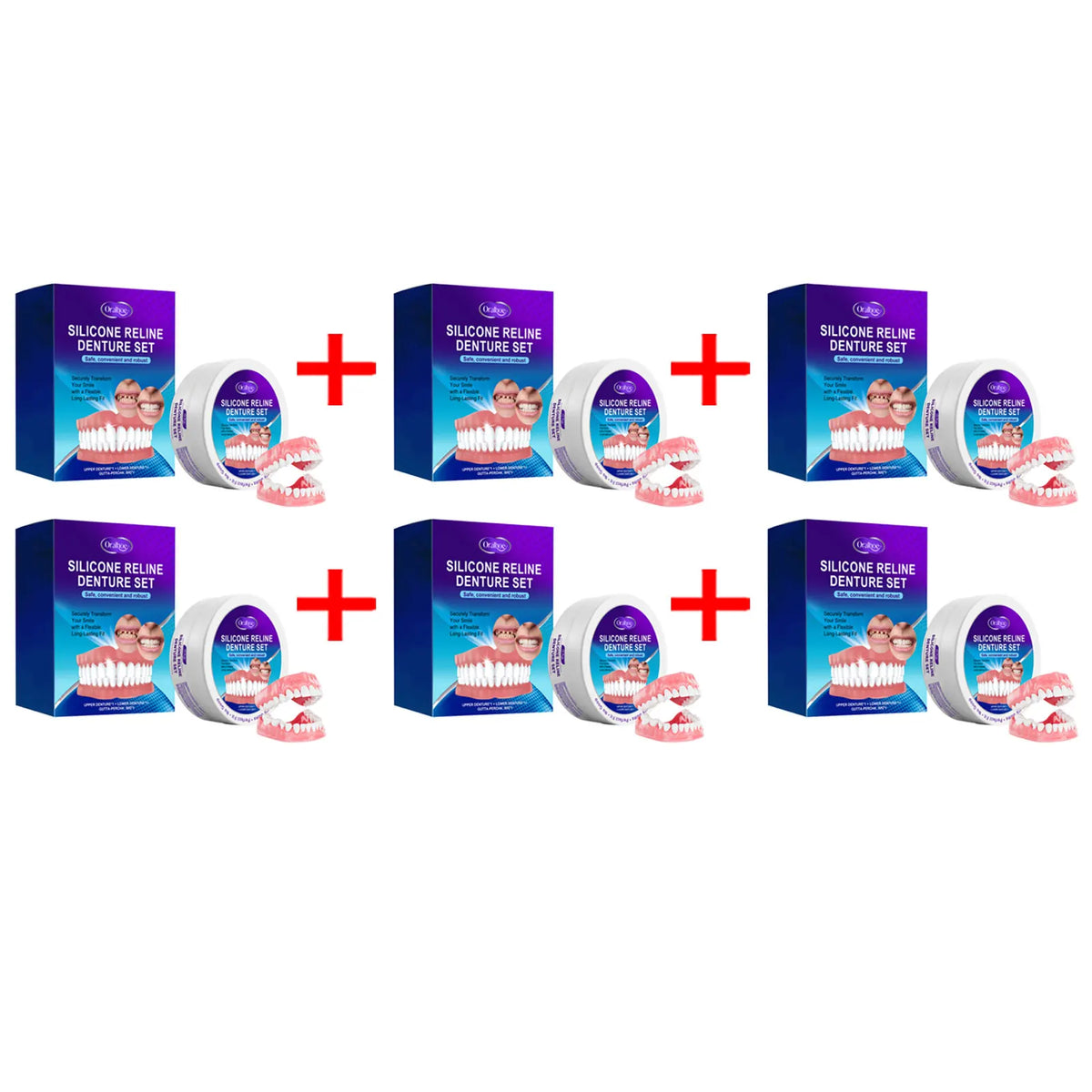 Silicone Temporary False Teeth Cosmetic Dental Kit | Perfect Smile Cosmetic Dental Kit Qst 6sets boxed