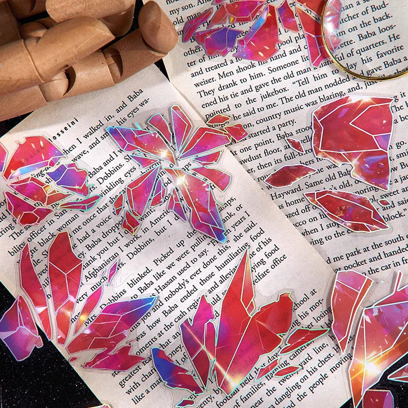 20 Sheets Crystal Graffiti Stickers – DIY Scrapbook & Decor Decorative Stickers Qme