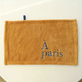Minimalist Embroidered Letter Square Hand Towel – Soft & Absorbent Embroidered Hand Towel Qme Blue