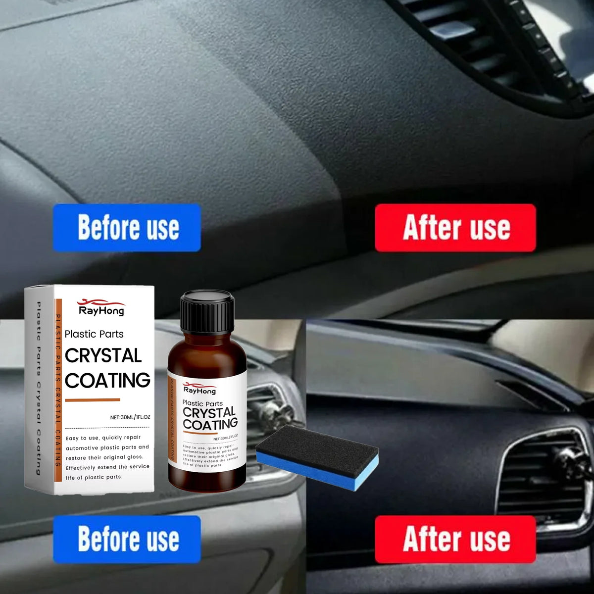 Rayhong Crystal Plastic Coating Agent – Car Gloss Protector Plastic Coating Agent Qst