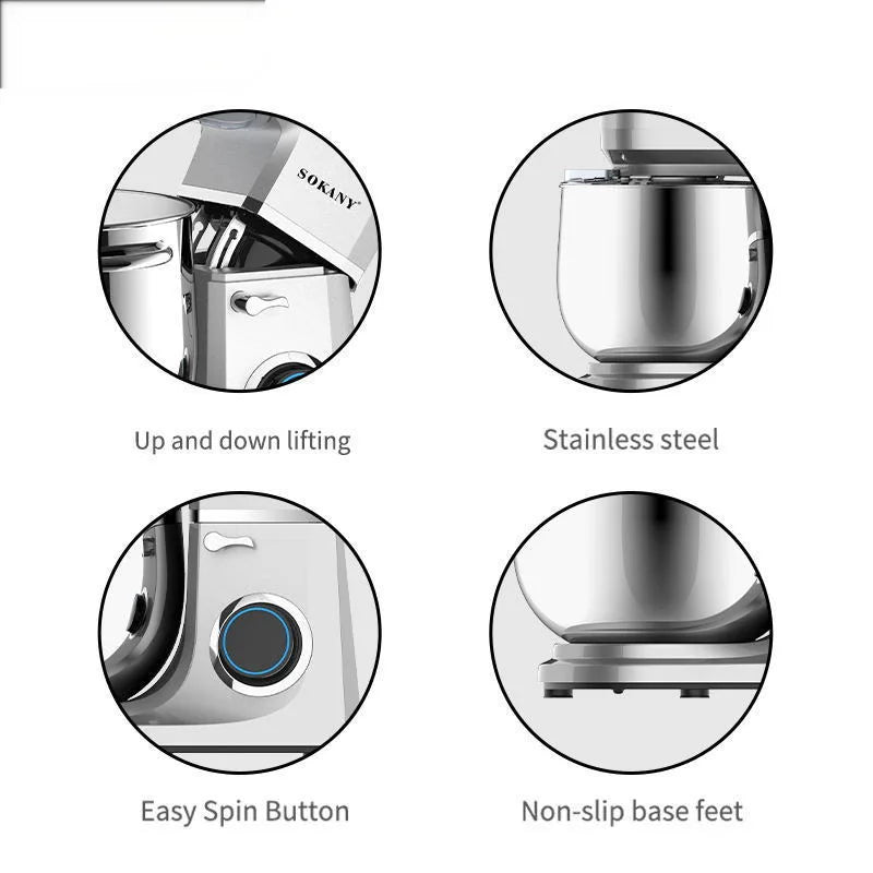 HAOYUNMA 11L Stand Mixer – 6-Speed Electric Dough & Food Mixer Stand Mixer Qst
