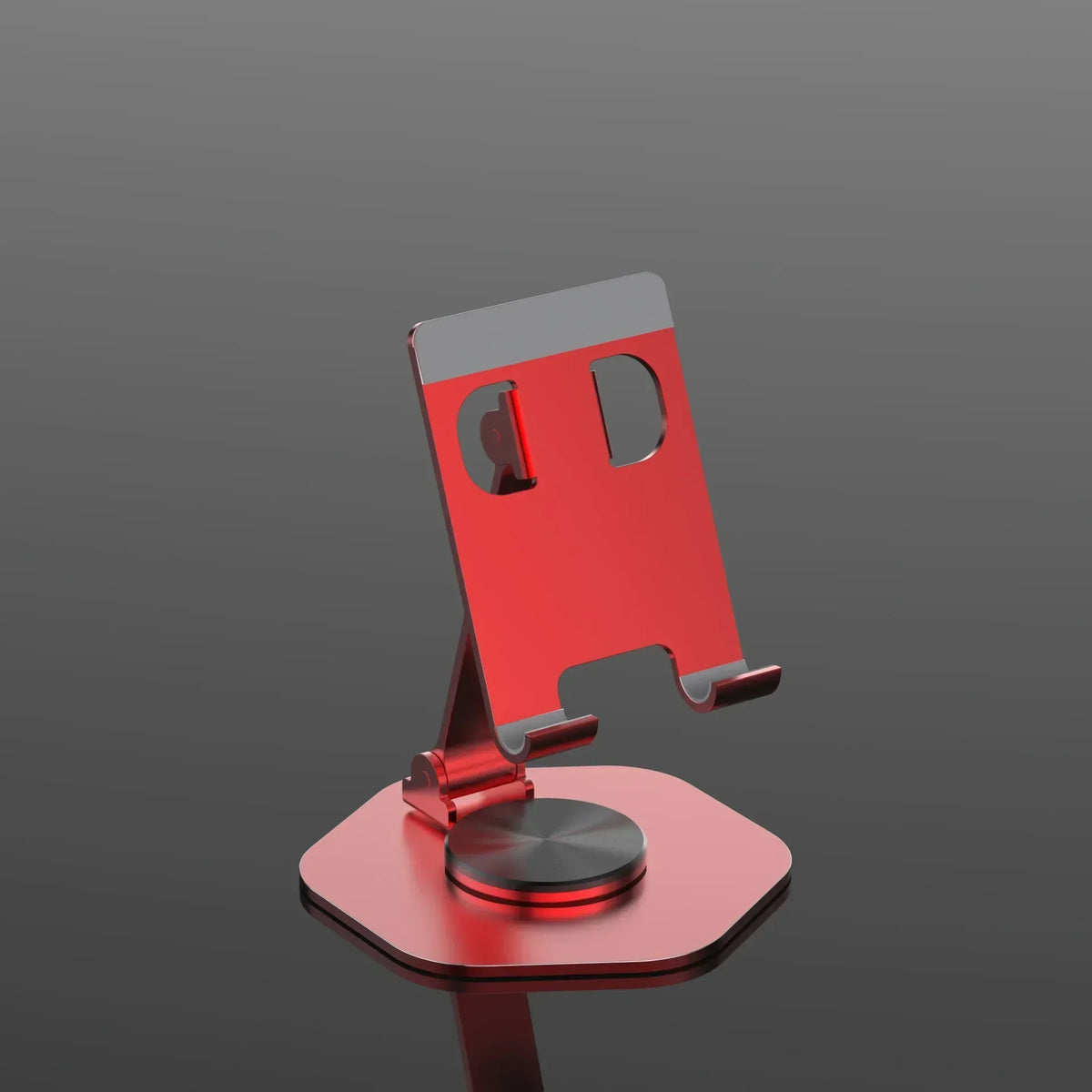 Metal Foldable 360° Phone & Tablet Desktop Stand | 6 Colors Phone & Tablet Stand Qme YY-020 Red