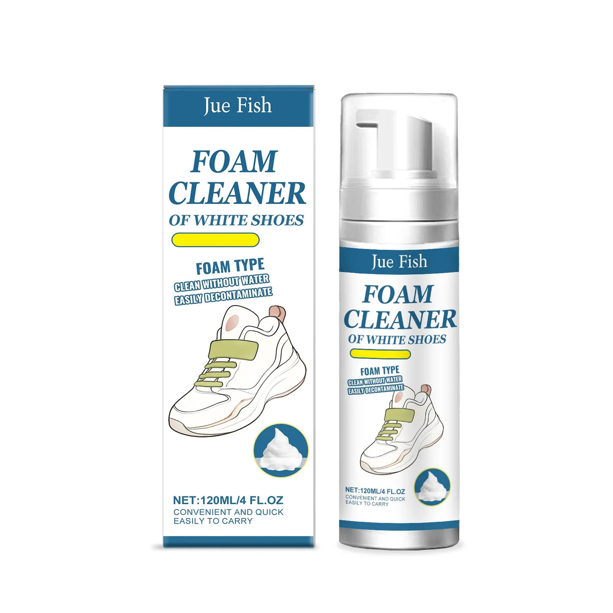 White Shoe Foam Cleaner – Remove Stains & Prevent Yellowing Shoe Foam Cleaner Qme 120ml Boxed
