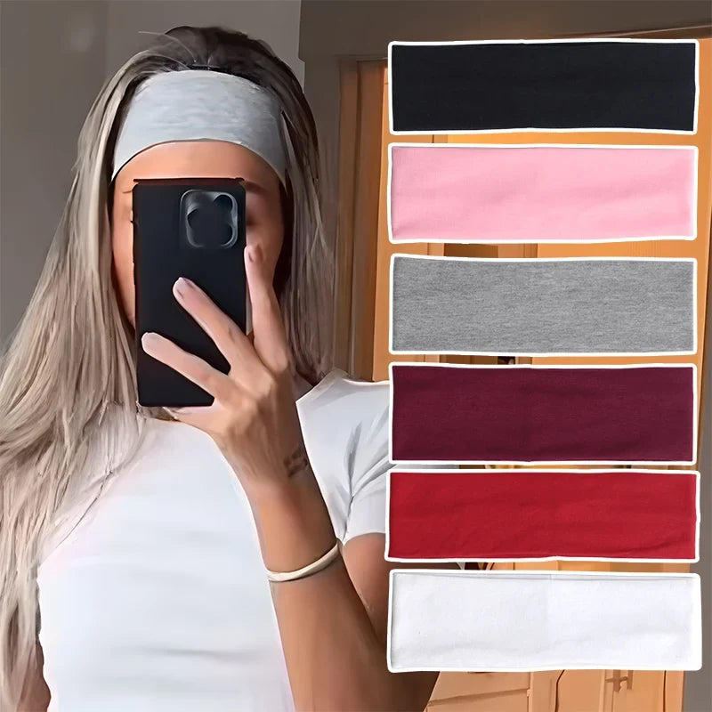 Elastic Sports Headbands Quick-Dry Cotton Workout Hairband Sports Headband Qme