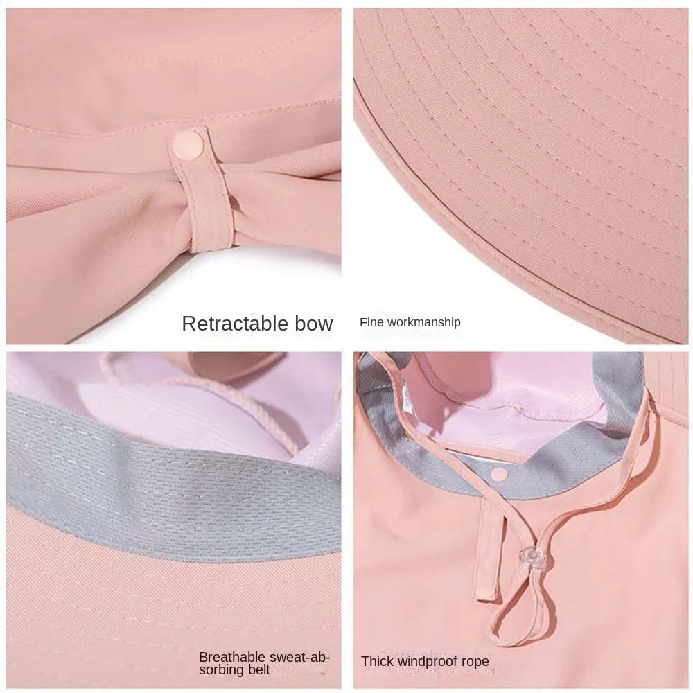 Women's Wide Brim Hiking Hat with Neck Cover | Quick Dry Wide Brim Sun Hat Qme