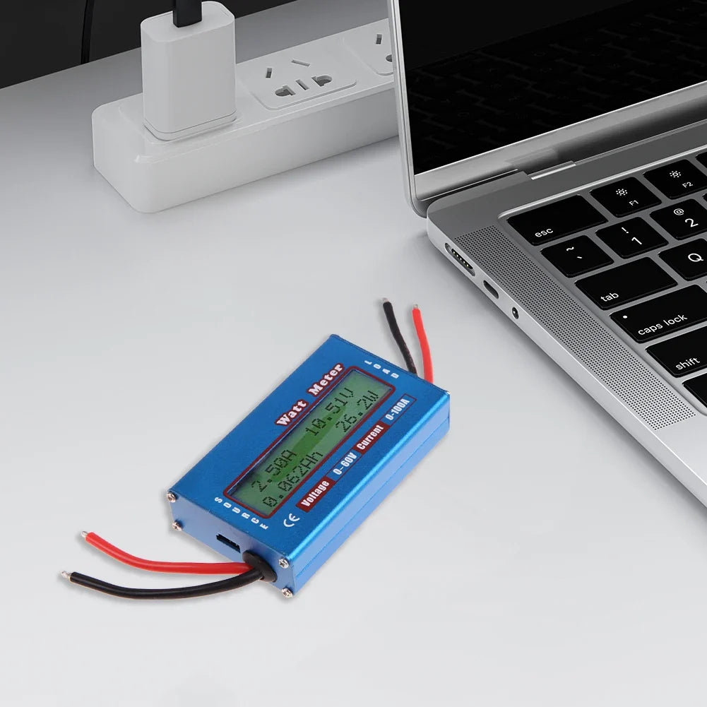 DC Power Analyser LCD Meter – Watt Volt Amp 12V 24V DC Power Meter Qme