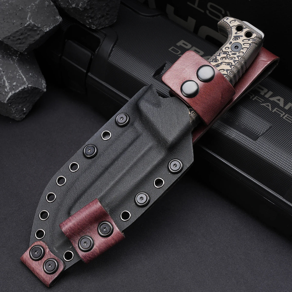 Outdoor Fixed Blade Camping Knife – Portable Steel Multi-Knife Fixed Blade Knife Qst