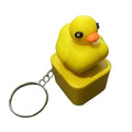 Duck Quacking Fidget Keychain – Light-Up Novelty Toy Novelty Fidget Keychain Qme duck