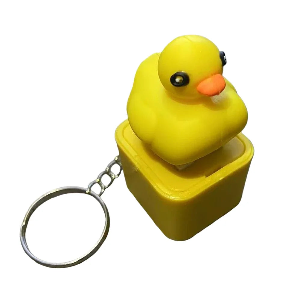 Duck Quacking Fidget Keychain – Light-Up Novelty Toy Novelty Fidget Keychain Qme duck