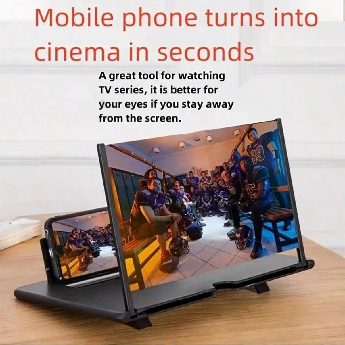 HD Phone Screen Amplifier Foldable Stand 10 & 12 Inch Phone Screen Magnifier Qme