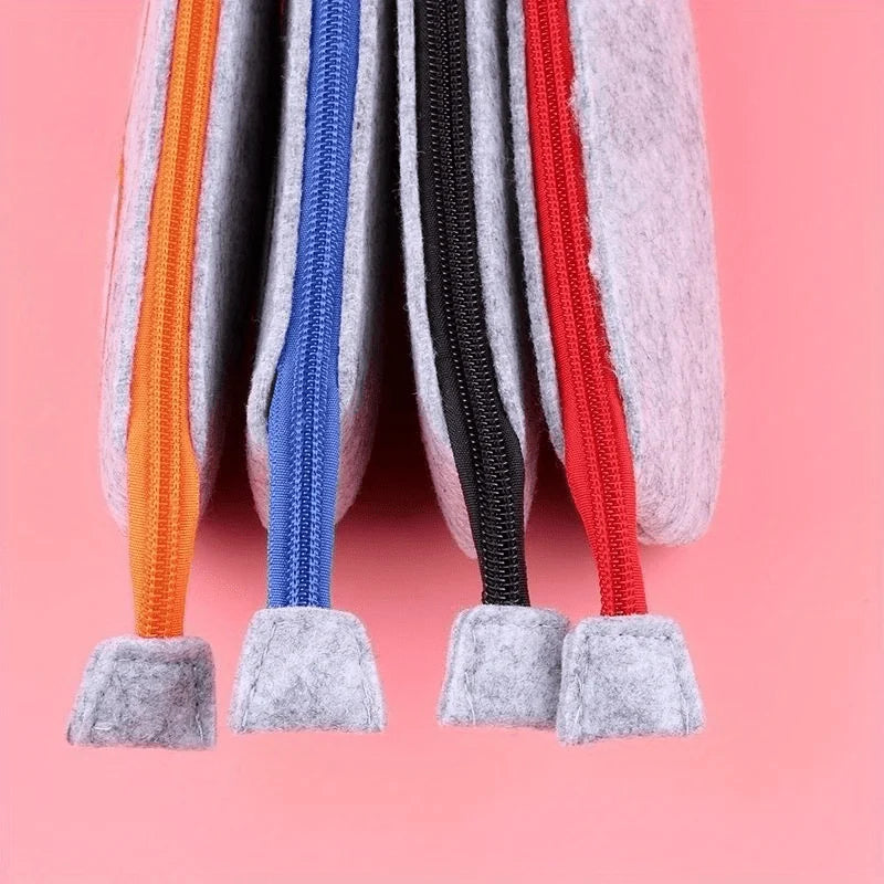 Soft Felt Eyeglasses Pouch | Zippered Sunglasses Storage Bag Eyeglasses Pouch Qme