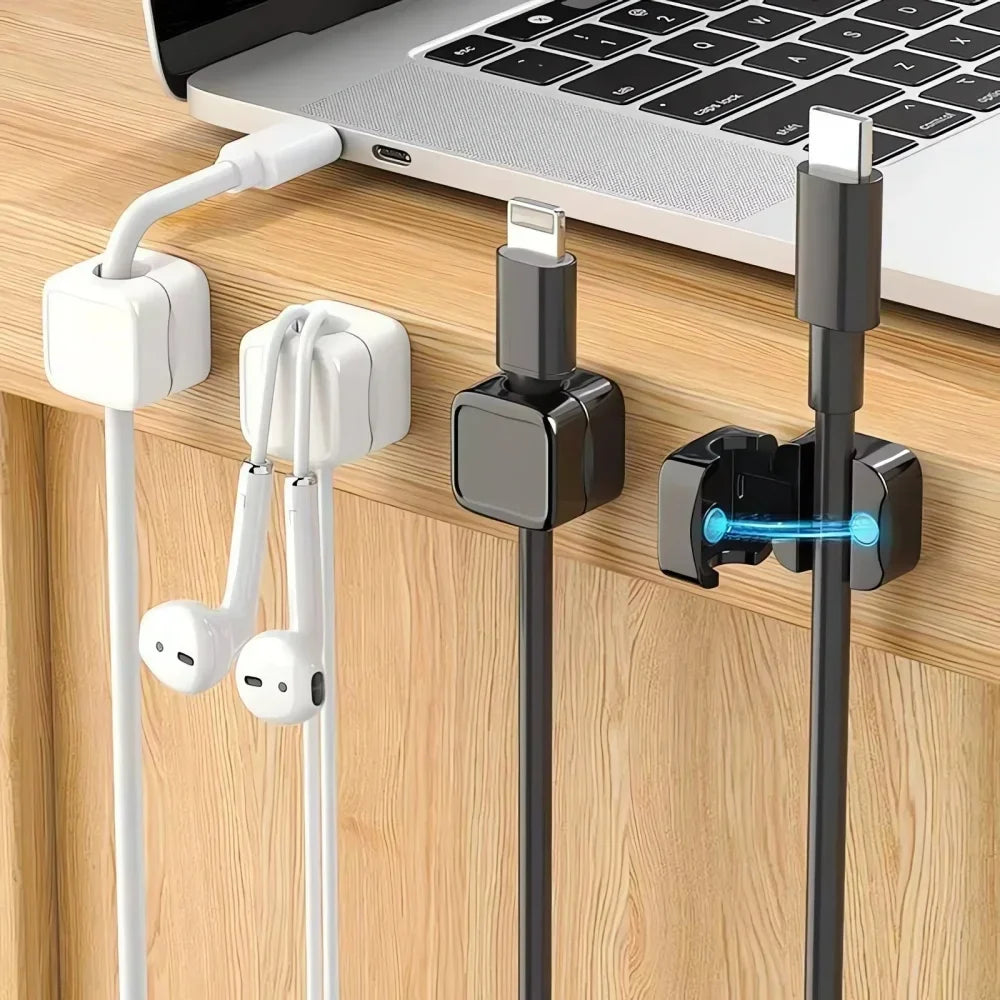 Magnetic Cable Clips Under Desk Cord Holder & Organizer Cable Clips Qme