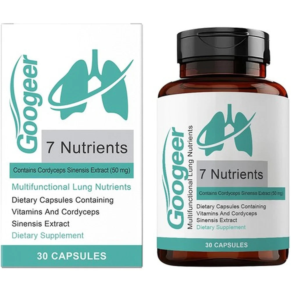 Googeer Lung Support Capsules – Cordyceps, Quercetin, Zinc, Vitamins Herbal Supplement Capsules Qst 1 bottle 30 pieces