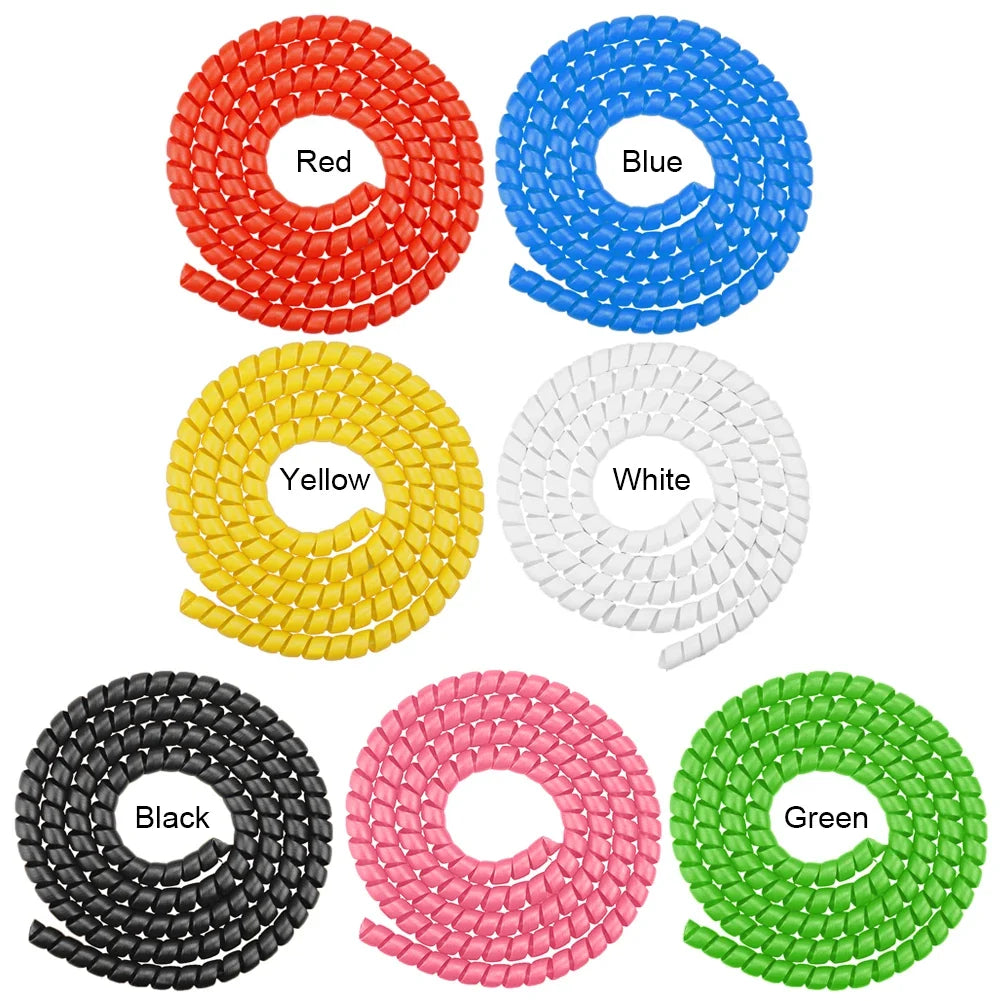 3m Spiral Cable Wire Cover Wrap – Wear-Resistant Organizer Cable Wire Wrap Qme
