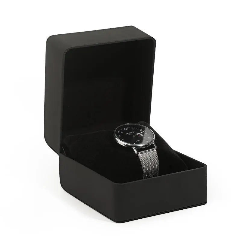 PU Leather Single Watch Box with Velvet Pillow | Watch Case Watch Storage Box Qme
