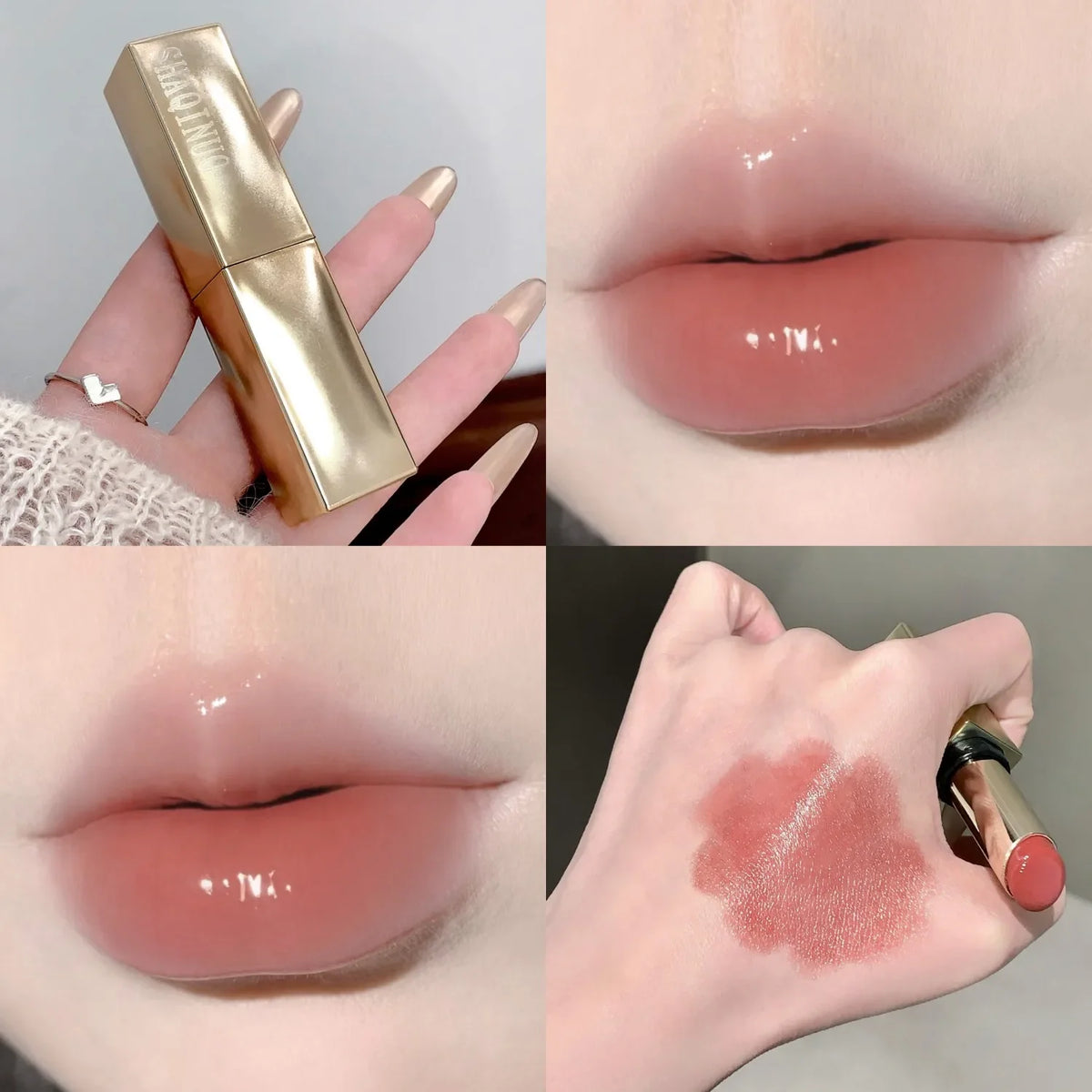 SHAQINUO Luxurious Gold Solid Lip Gloss – Silky & Glossy Solid Lip Gloss Qme S9159-01