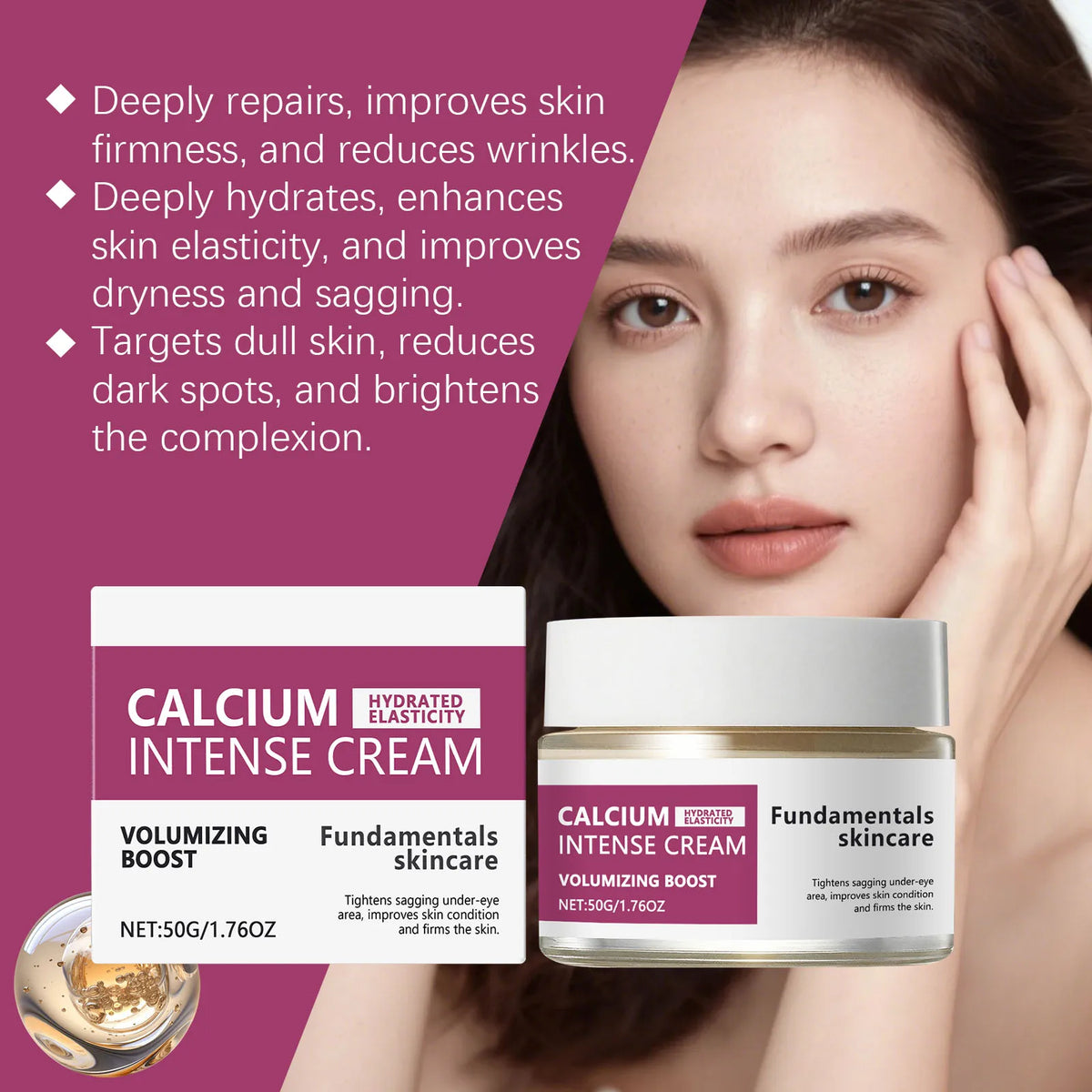 Calcium Intense Firming Cream – Elasticity & Deep Moisturizer Firming Face Cream Qme