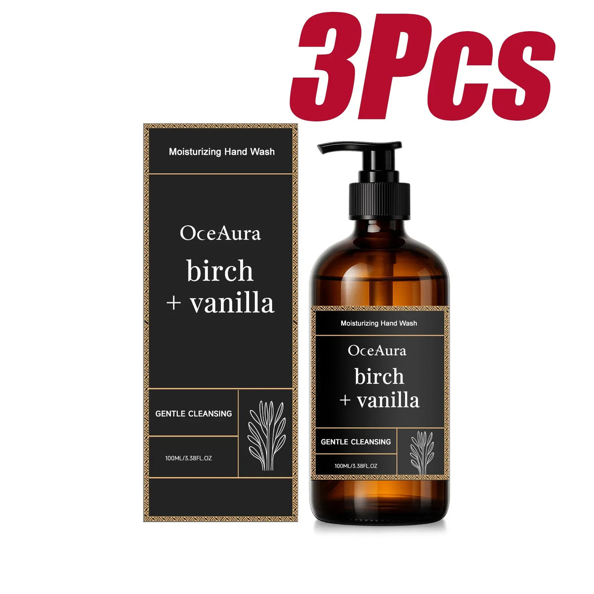 Vanilla Extract Moisturizing Hand Wash – Nourishing Liquid Soap Liquid Hand Soap Qme 3 x 100ml Boxed