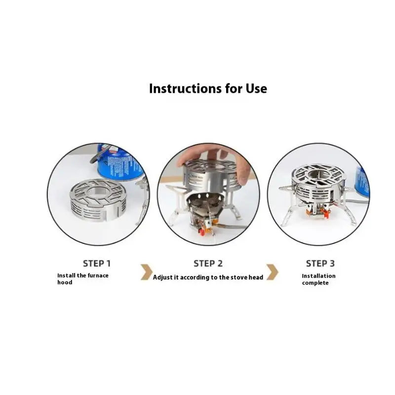 Portable Camping Stove Windproof Ring & Windshield Camp Stove Windshield Qme