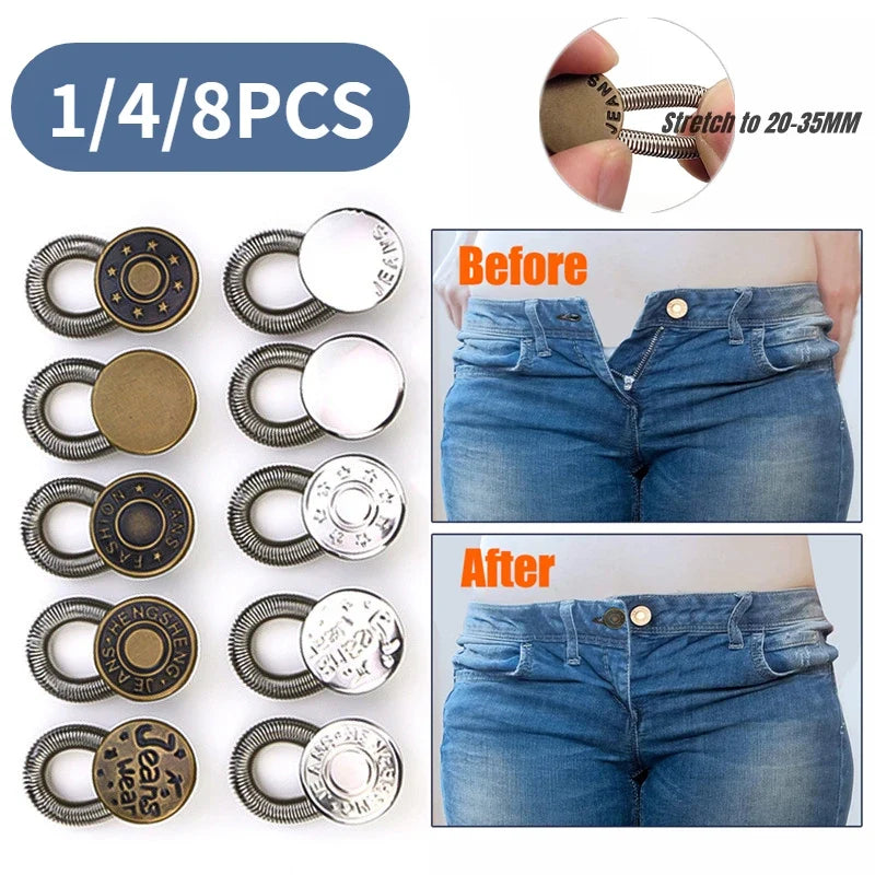 Metal Jeans Waist Extender Button – Detachable Buckle, 12 Colors Waist Extender Button Qme