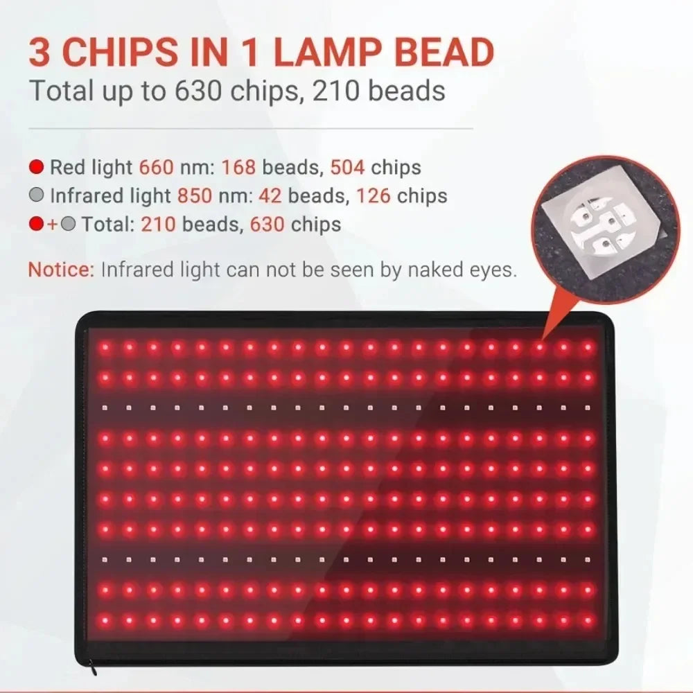 210 LED 660nm 850nm Red Light Therapy Wrap for Body & Pets Light Therapy Wrap Qst