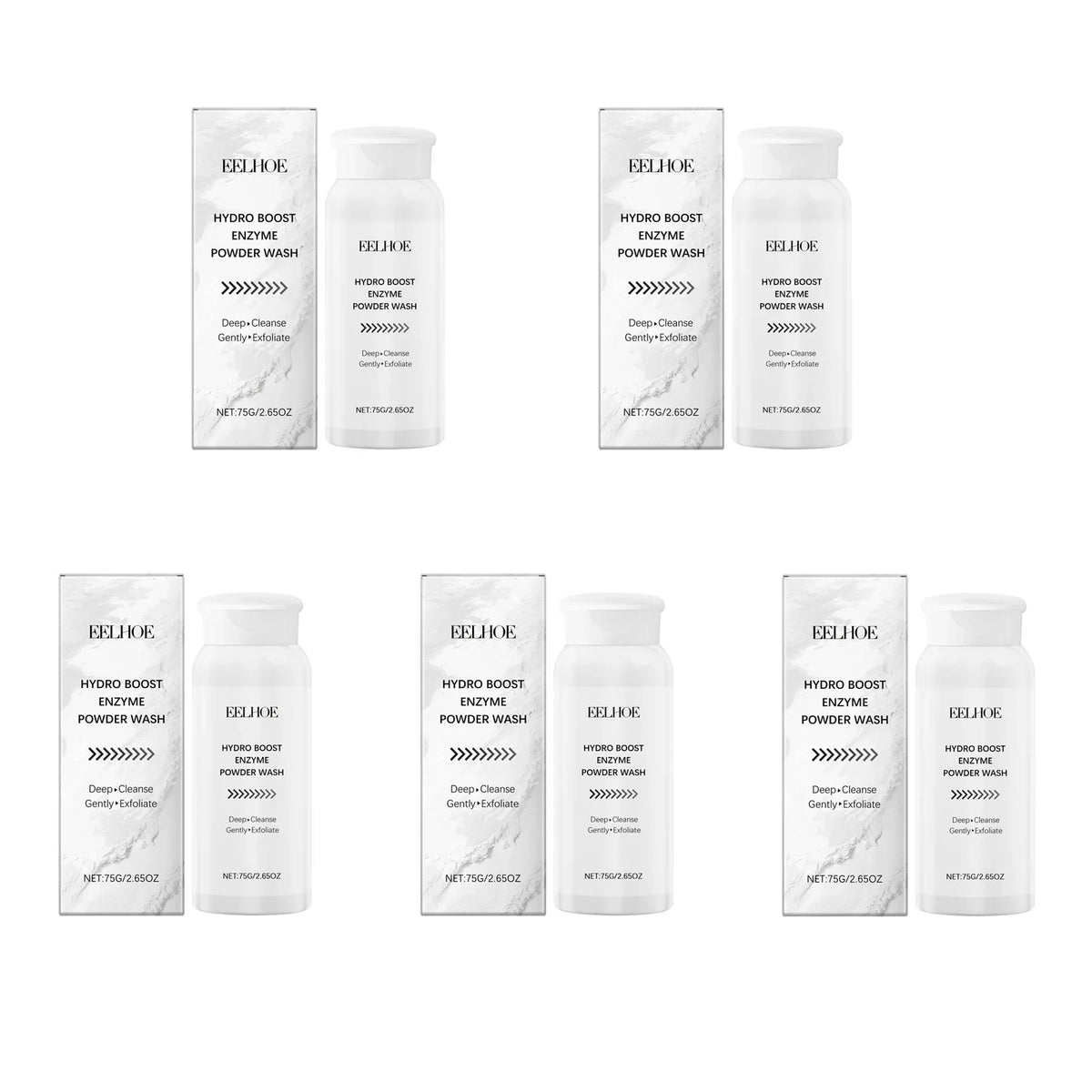 Qme Enzyme Face Powder Wash – Oil Control & Pore Clean Enzyme Face Cleanser Qme 5 x 75g Boxed