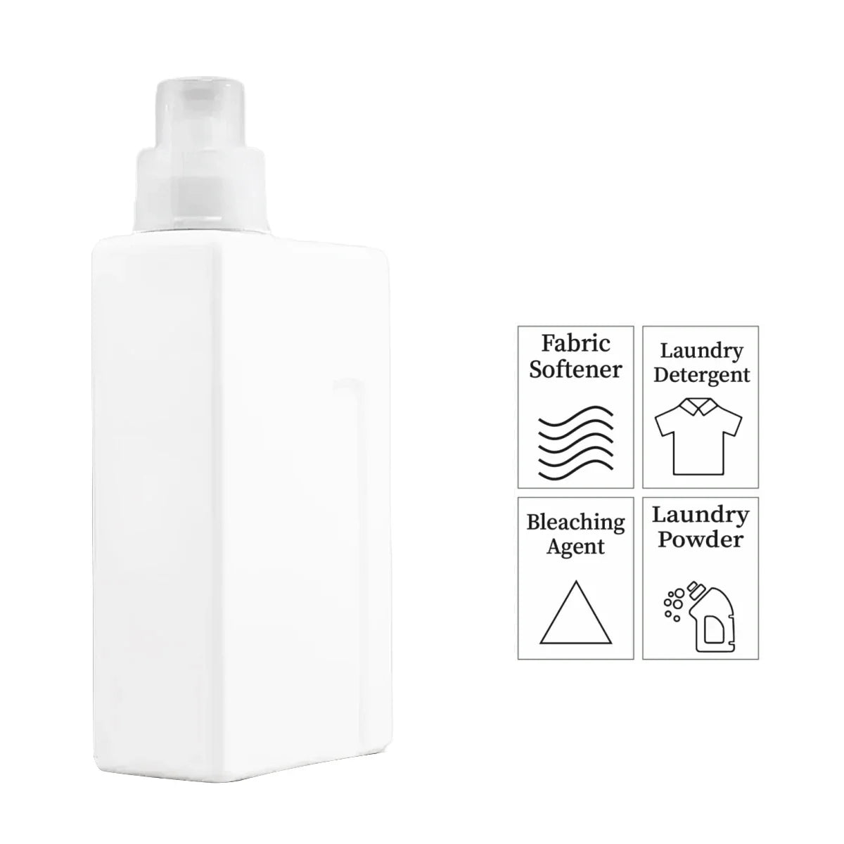 Refillable Laundry Detergent Dispenser Bottle Storage Container Laundry Dispenser Bottle Qme WHITE