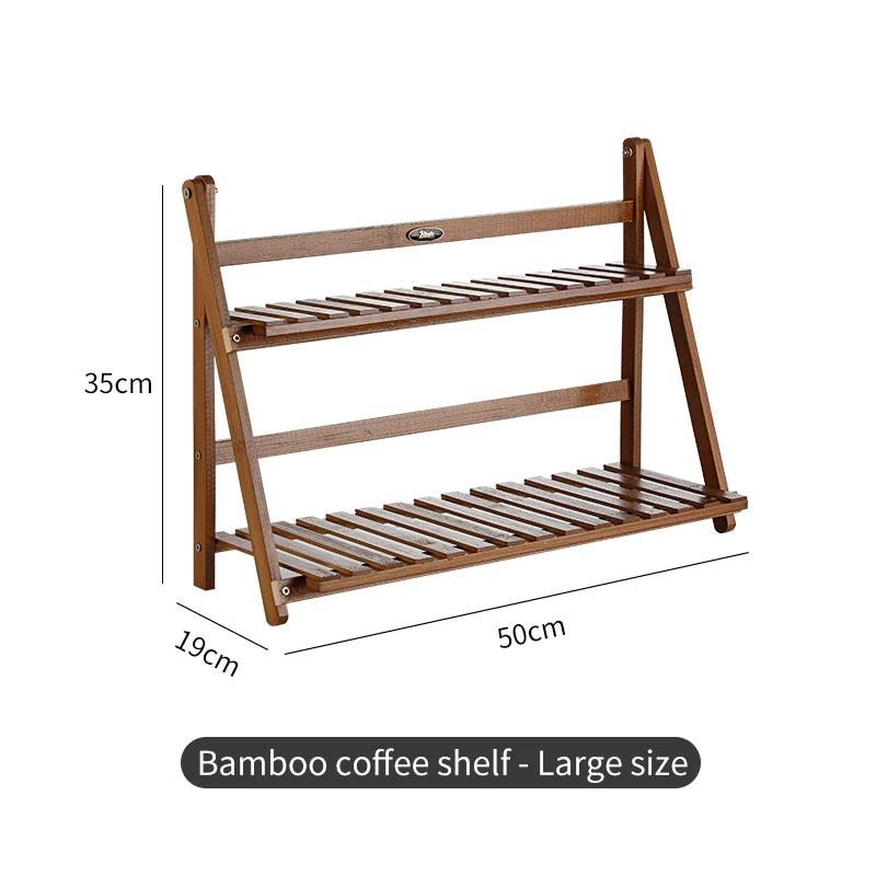 Bincoo Bamboo Coffee Utensil Storage Rack & Bar Organizer Coffee Utensil Rack Qst 50cm-self-assembly China Mainland