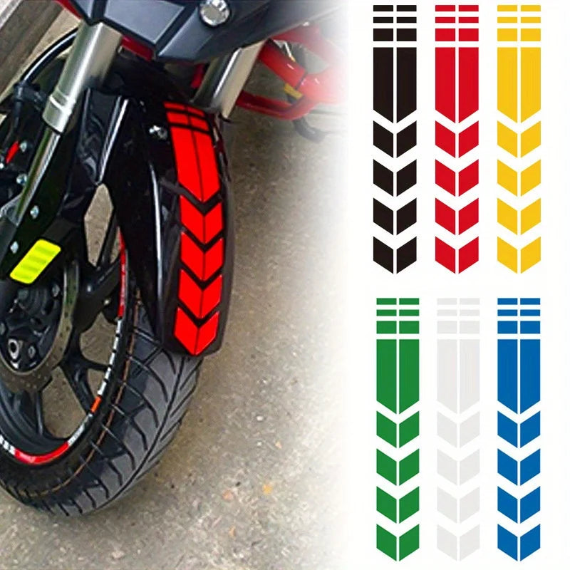 Reflective Motorcycle Fender Arrow Stickers – Waterproof Decals Motorcycle Decals Qme