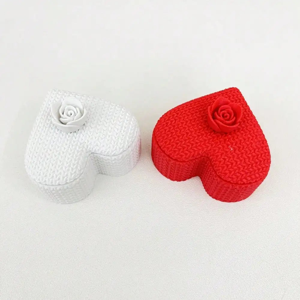 3D Printed Flower Lid Love Storage Box – Ring & Gift Box Decorative Storage Box Qme