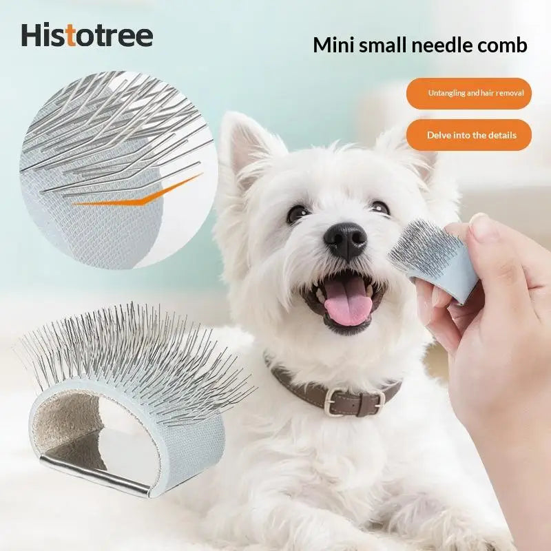 Mini Needle Grooming Comb for Dogs & Cats – Detangling Finger Comb Pet Grooming Comb Qme