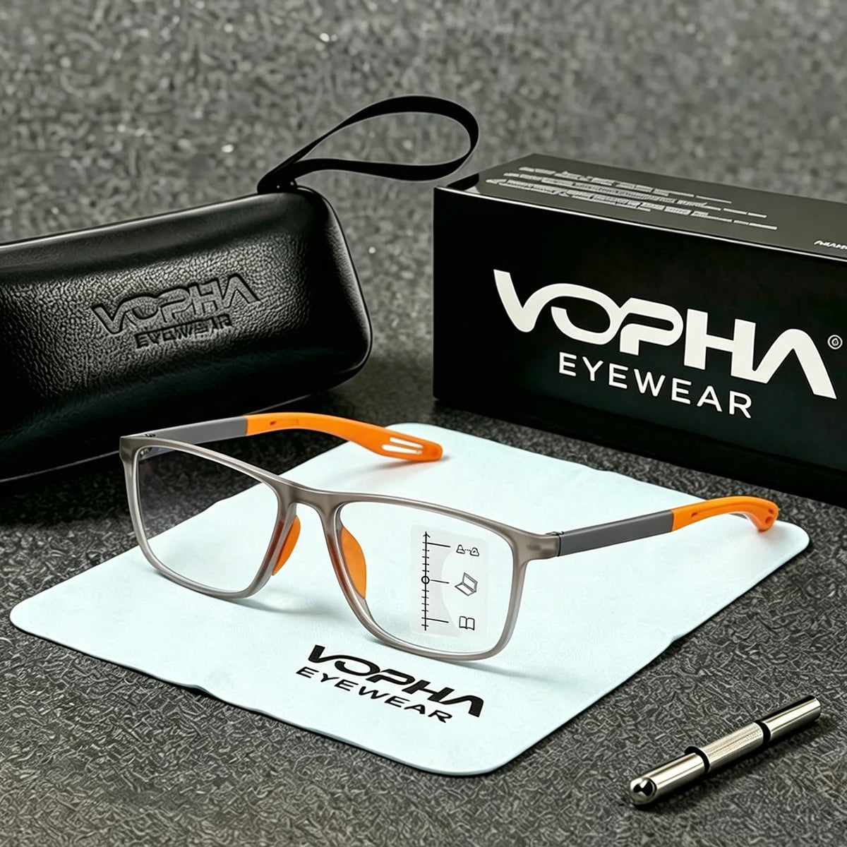 VOPHA Multifocal Reading Glasses Blue Light Blocking Up to +3.0 Multifocal Reading Glasses Qst 300 Yellow